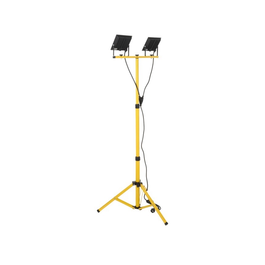 Holofote LED com suporte TIGRA 2xLED/50W/230V 4000K IP54 preto/amarelo