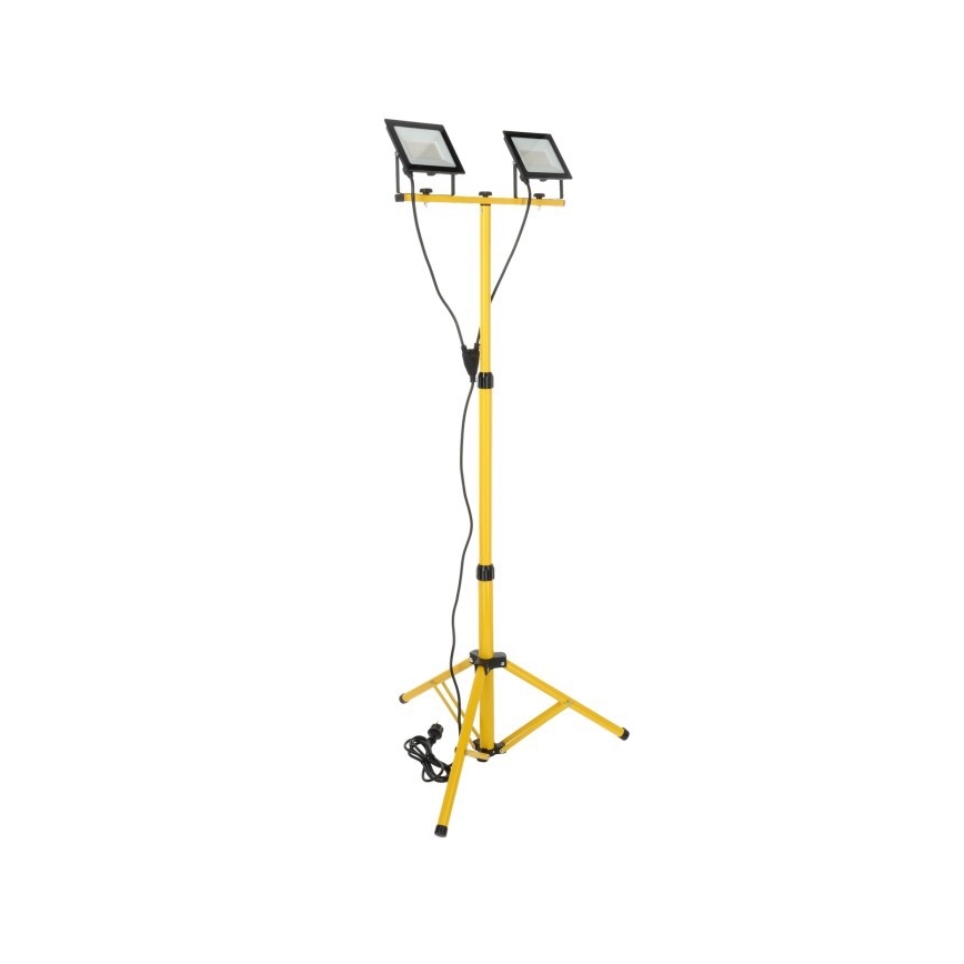 Holofote LED com suporte TIGRA 2xLED/50W/230V 4000K IP54 preto/amarelo