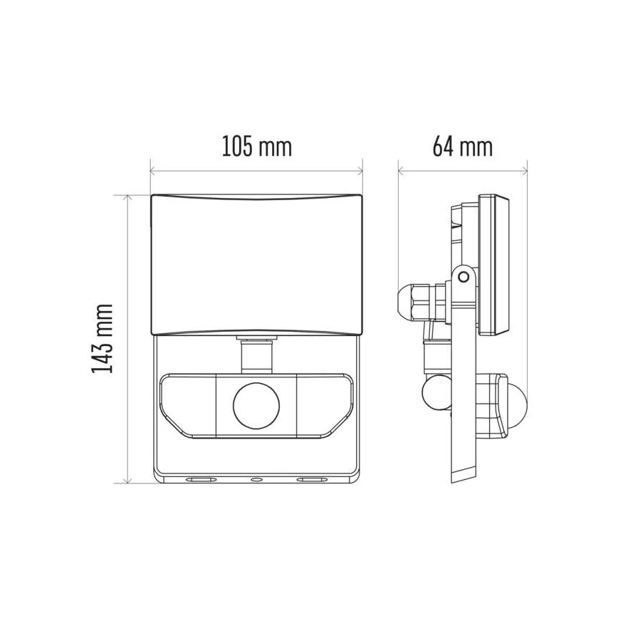 Holofote LED com um sensor LED/10,5W/230V IP54
