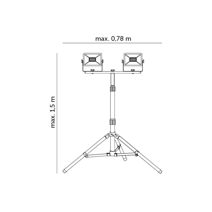 Holofote LED com um suporte 2xLED/30W/230V IP65