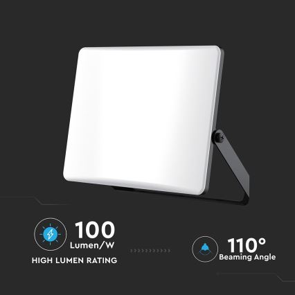 Holofote LED LED/100W/230V 3000/4000/6500K IP65 preto