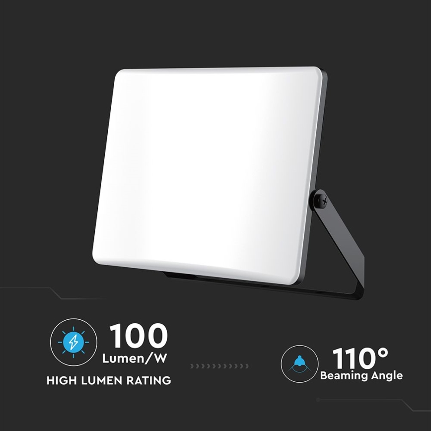 Holofote LED LED/100W/230V 3000/4000/6500K IP65 preto