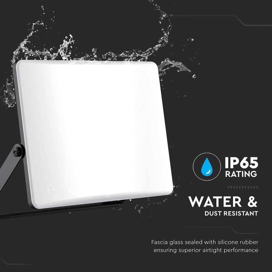 Holofote LED LED/100W/230V 3000/4000/6500K IP65 preto