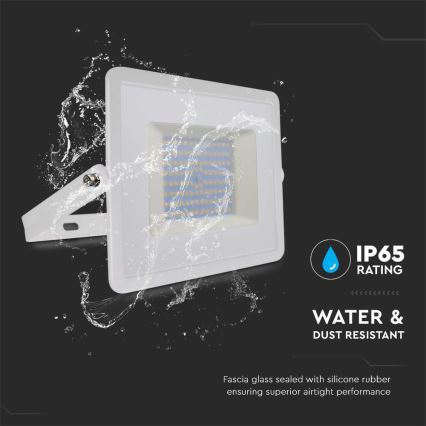 Holofote LED LED/100W/230V 4000K IP65 branco