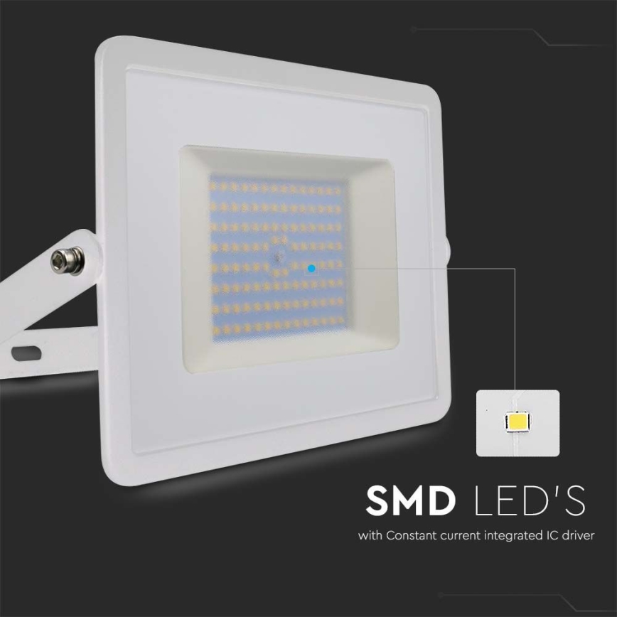 Holofote LED LED/100W/230V 4000K IP65 branco
