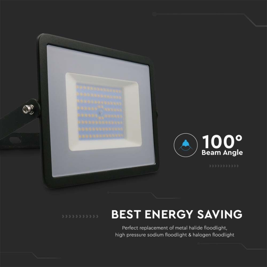 Holofote LED LED/100W/230V 4000K IP65 preto
