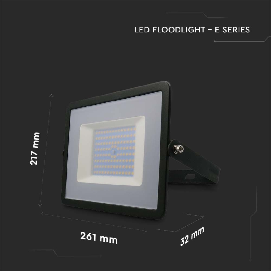 Holofote LED LED/100W/230V 4000K IP65 preto