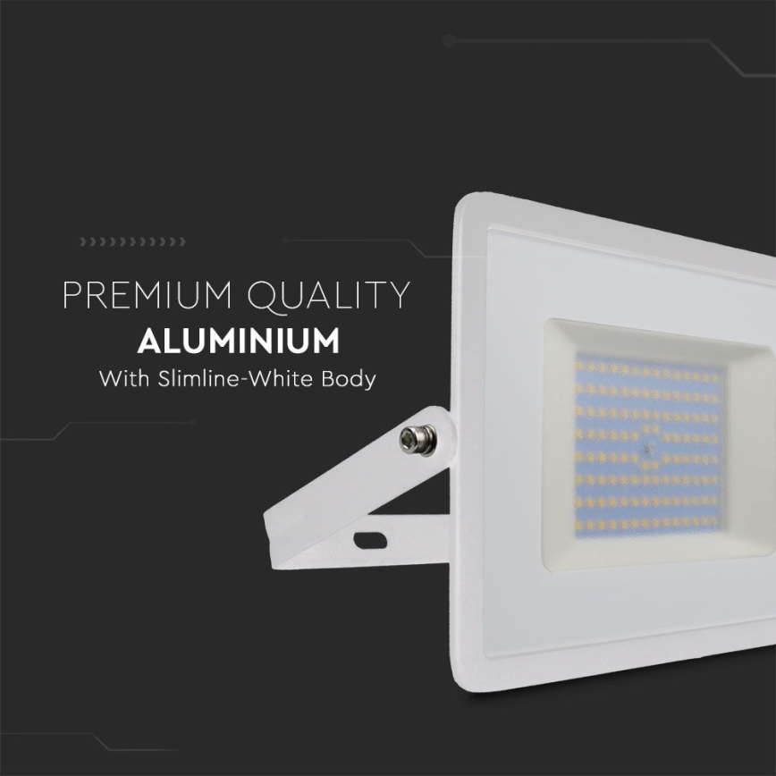 Holofote LED LED/100W/230V 6500K IP65 branco