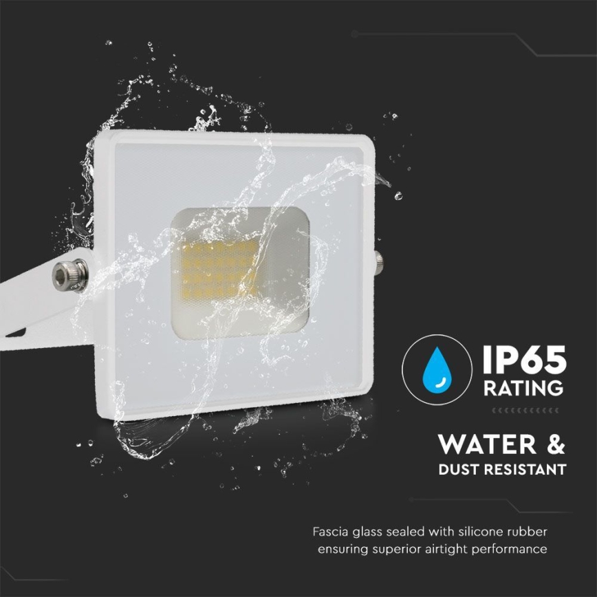 Holofote LED LED/20W/230V 4000K IP65 branco