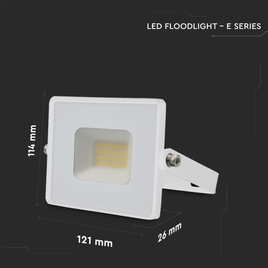 Holofote LED LED/20W/230V 4000K IP65 branco