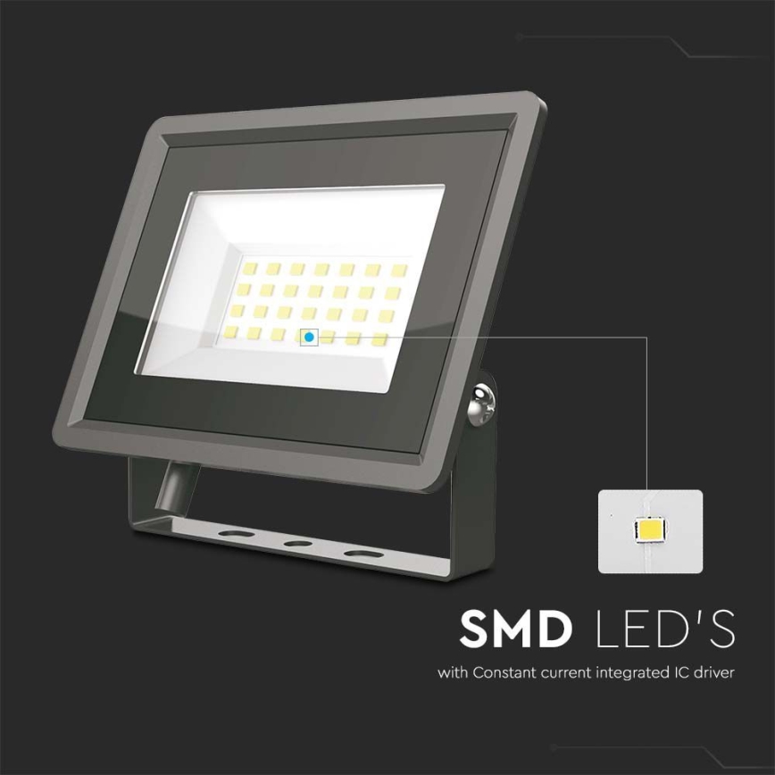 Holofote LED LED/20W/230V 6500K IP65 preto