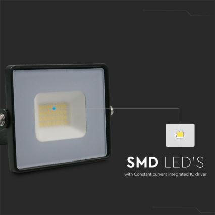 Holofote LED LED/20W/230V 6500K IP65 preto