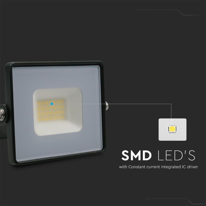 Holofote LED LED/20W/230V 6500K IP65 preto