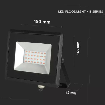 Holofote LED LED/20W/230V IP65 rosa iluminação