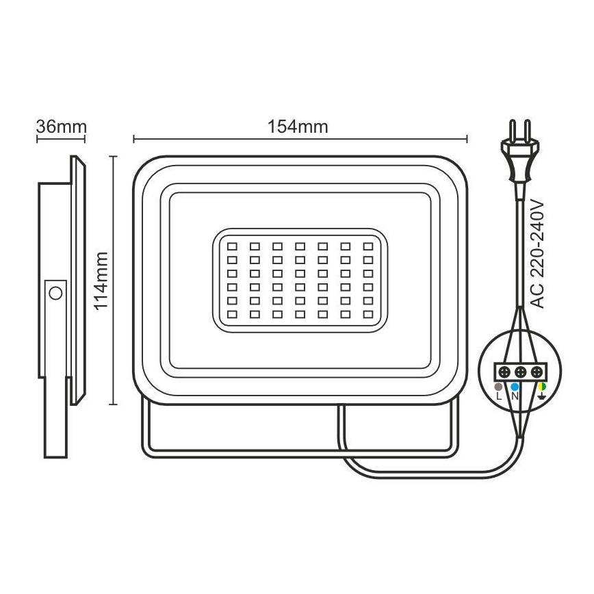 Holofote LED LED/30W/230V 4000K IP65