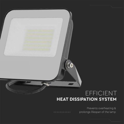 Holofote LED LED/50W/230V 4000K IP65 preto