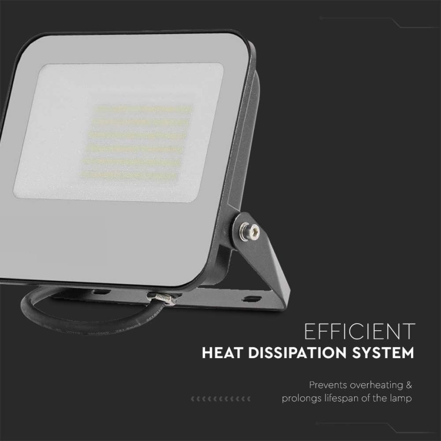Holofote LED LED/50W/230V 4000K IP65 preto