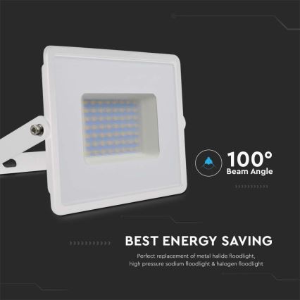 Holofote LED LED/50W/230V 6500K IP65 branco
