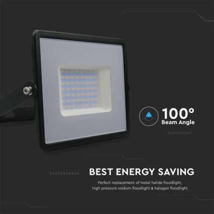 Holofote LED LED/50W/230V 6500K IP65 preto