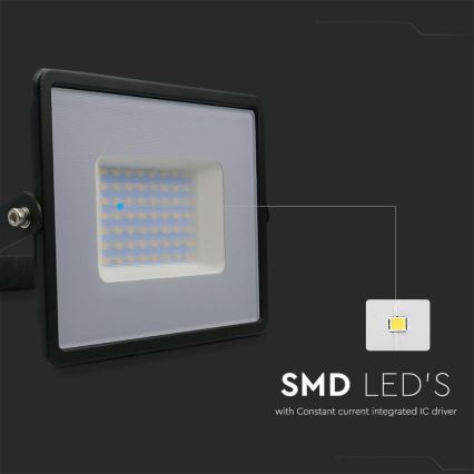Holofote LED LED/50W/230V 6500K IP65 preto