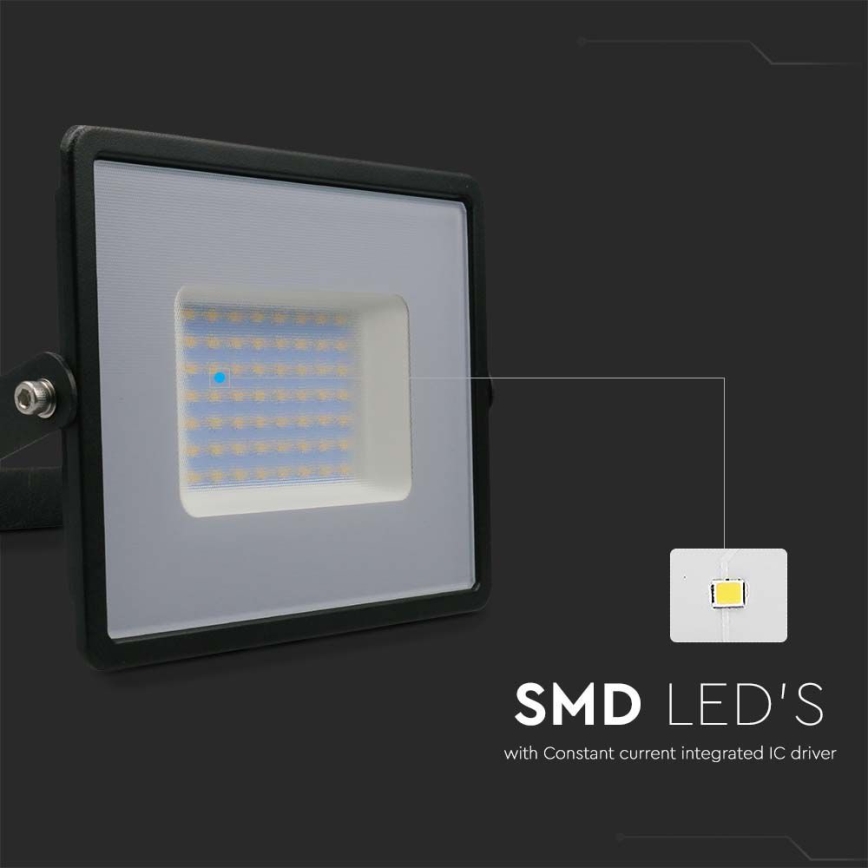 Holofote LED LED/50W/230V 6500K IP65 preto