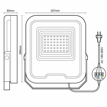 Holofote LED PROFI LED/100W/180-265V 5000K IP65