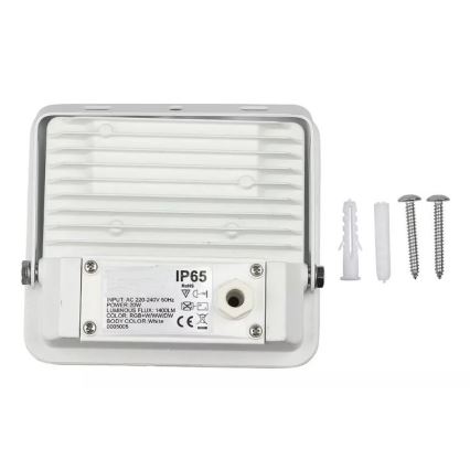 Holofote LED RGB inteligente e regulável LED/20W/230V IP65 branco
