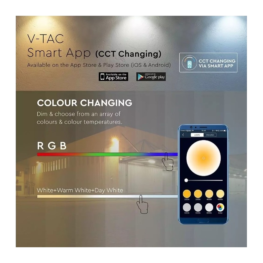 Holofote LED RGB inteligente e regulável LED/20W/230V IP65 branco