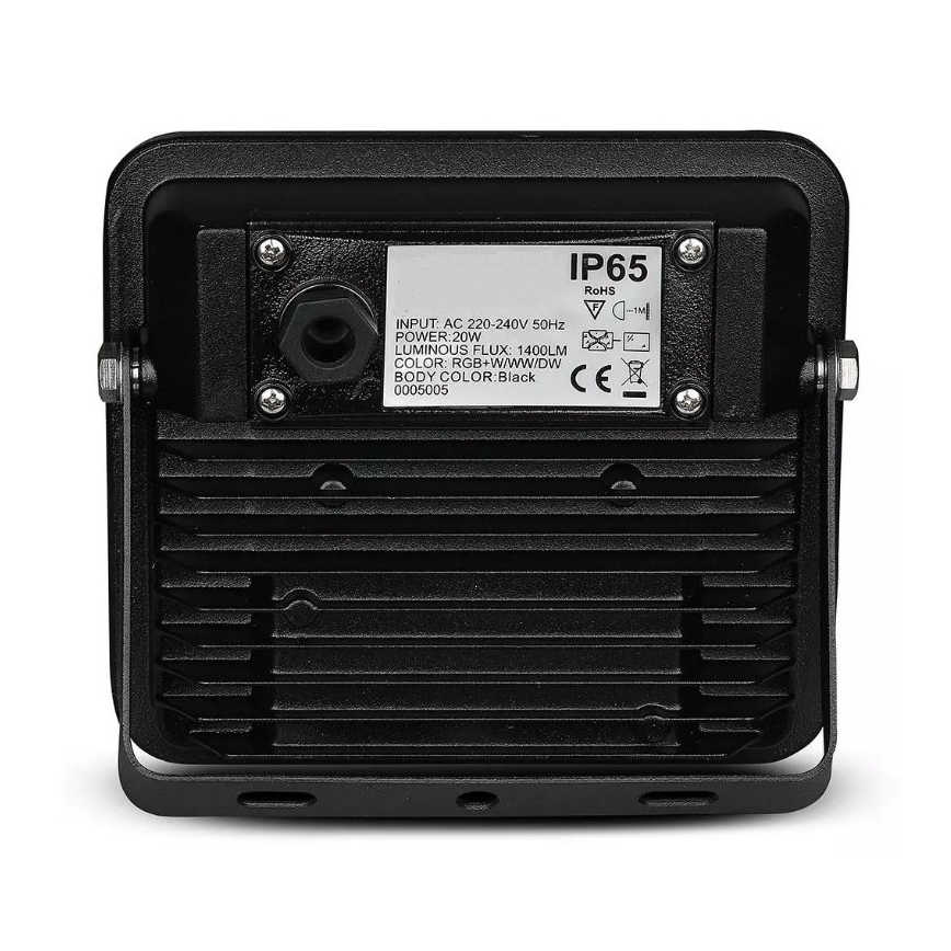 Holofote LED RGB inteligente e regulável LED/20W/230V IP65 preto