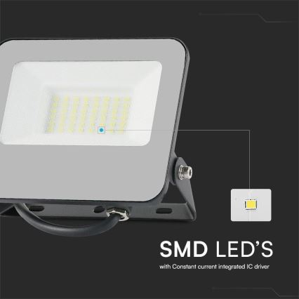 Holofote LED RGBW regulável LED/30W/230V IP65 cinzento + comando