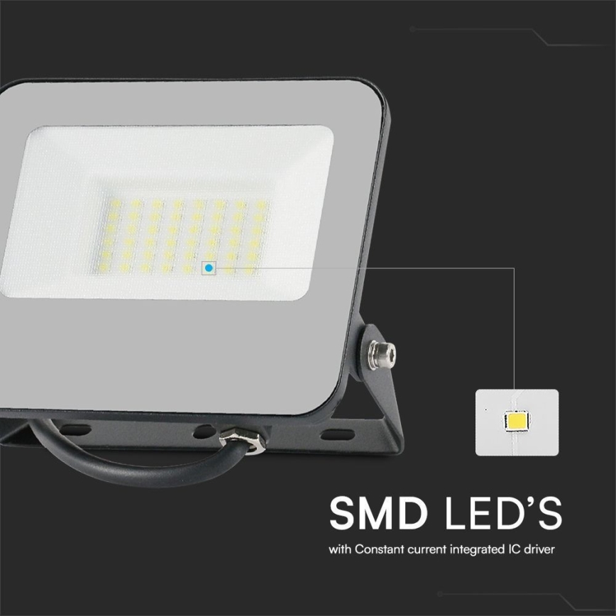 Holofote LED RGBW regulável LED/30W/230V IP65 cinzento + comando