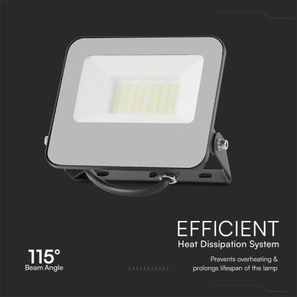 Holofote LED RGBW regulável LED/30W/230V IP65 cinzento + comando