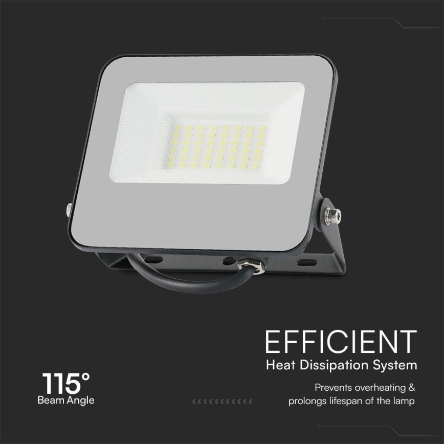 Holofote LED RGBW regulável LED/30W/230V IP65 cinzento + comando
