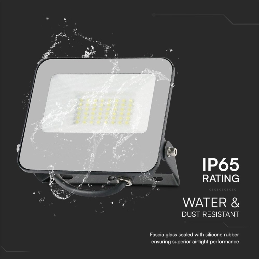 Holofote LED RGBW regulável LED/30W/230V IP65 cinzento + comando