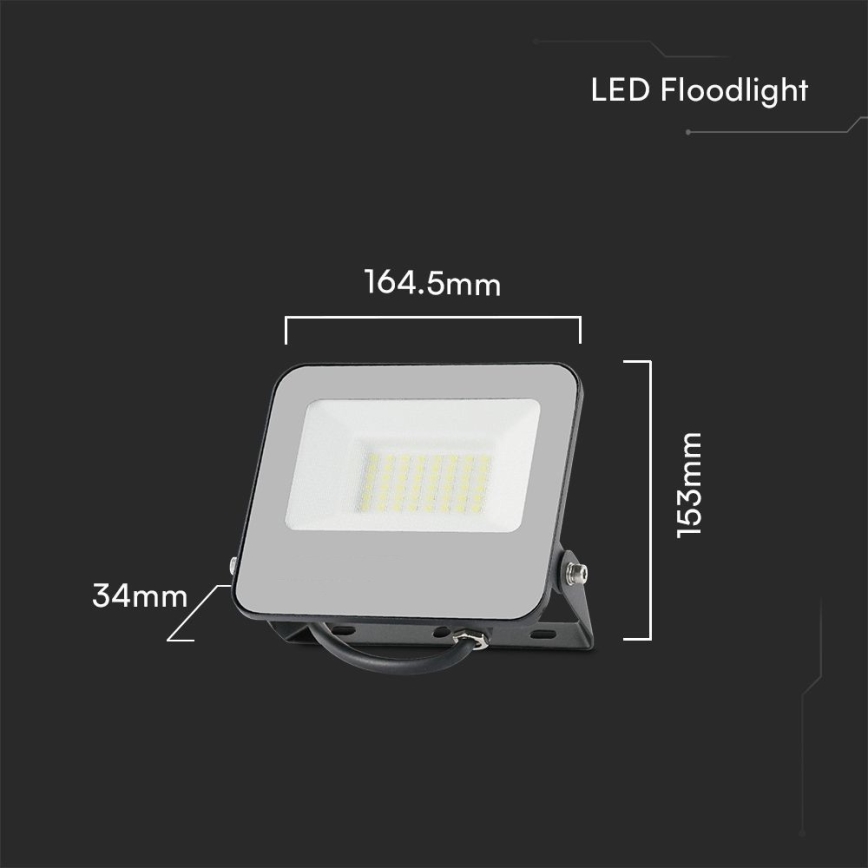 Holofote LED RGBW regulável LED/30W/230V IP65 cinzento + comando