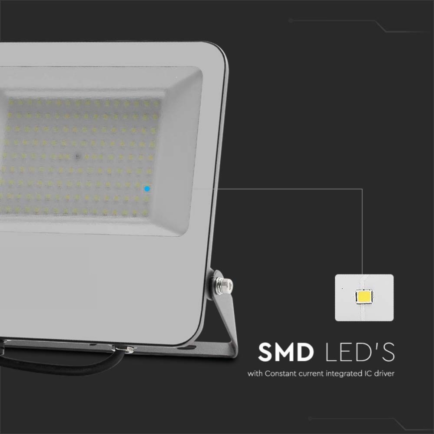 Holofote LED SAMSUNG CHIP LED/100W/230V 4000K IP65 preto