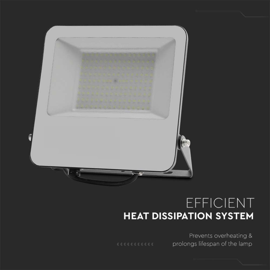 Holofote LED SAMSUNG CHIP LED/100W/230V 4000K IP65 preto