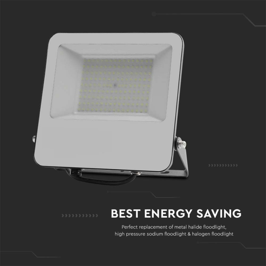 Holofote LED SAMSUNG CHIP LED/100W/230V 4000K IP65 preto