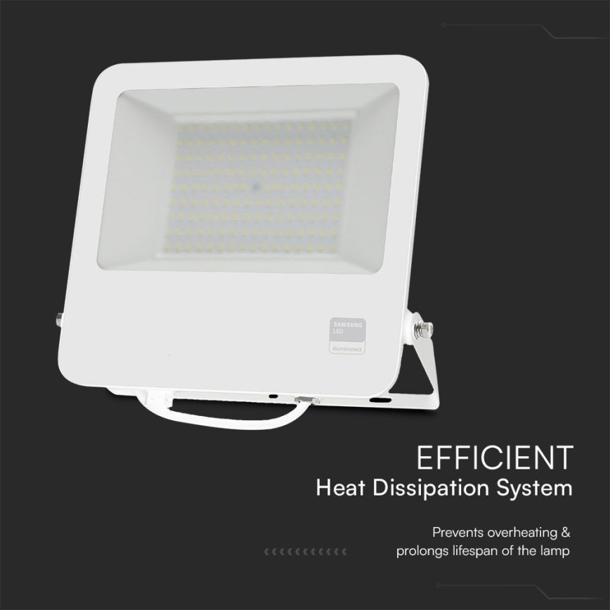 Holofote LED SAMSUNG CHIP LED/100W/230V 6400K IP65 branco