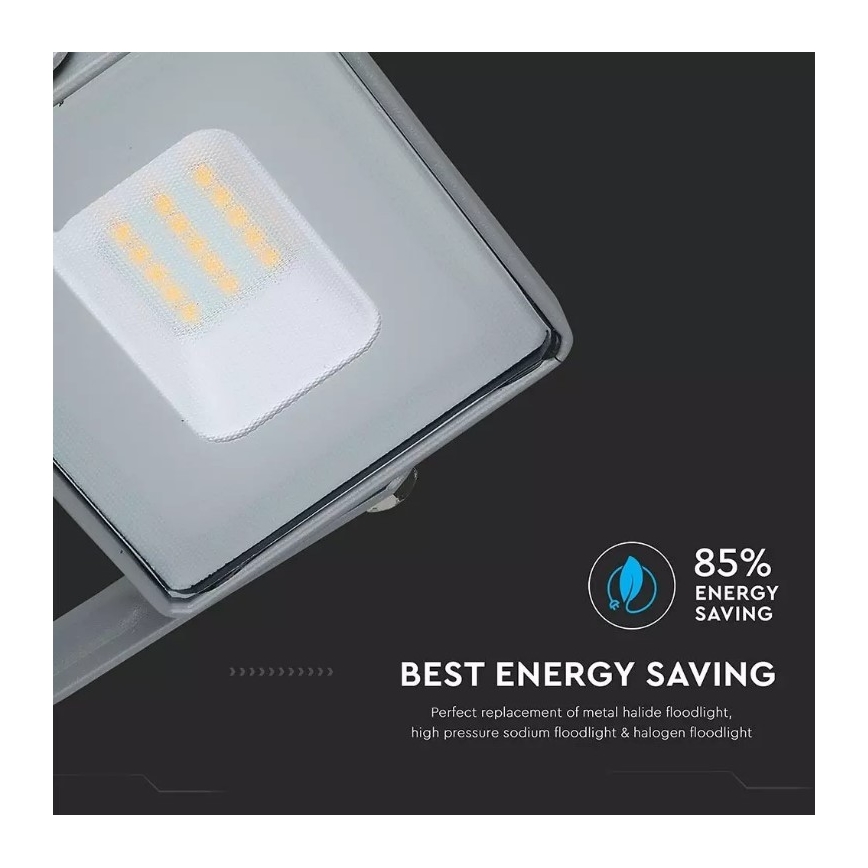 Holofote LED SAMSUNG CHIP LED/10W/230V IP65 4000K cinzento