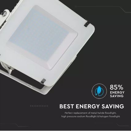 Holofote LED SAMSUNG CHIP LED/150W/230V 3000K IP65 branco