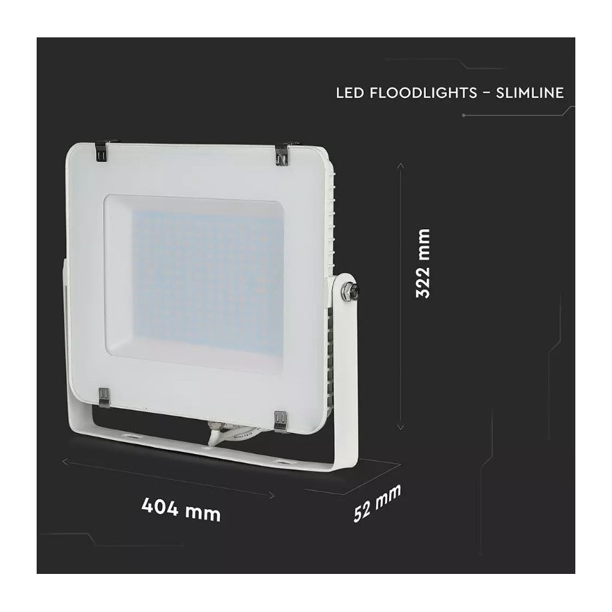 Holofote LED SAMSUNG CHIP LED/150W/230V 3000K IP65 branco