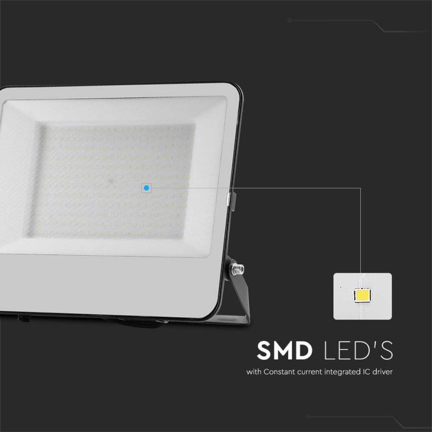 Holofote LED SAMSUNG CHIP LED/200W/230V 4000K IP65 preto