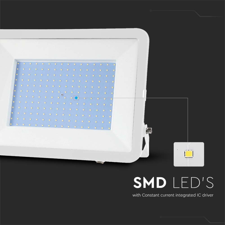 Holofote LED SAMSUNG CHIP LED/300W/230V 6500K IP65 branco