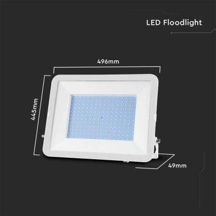 Holofote LED SAMSUNG CHIP LED/300W/230V 6500K IP65 branco