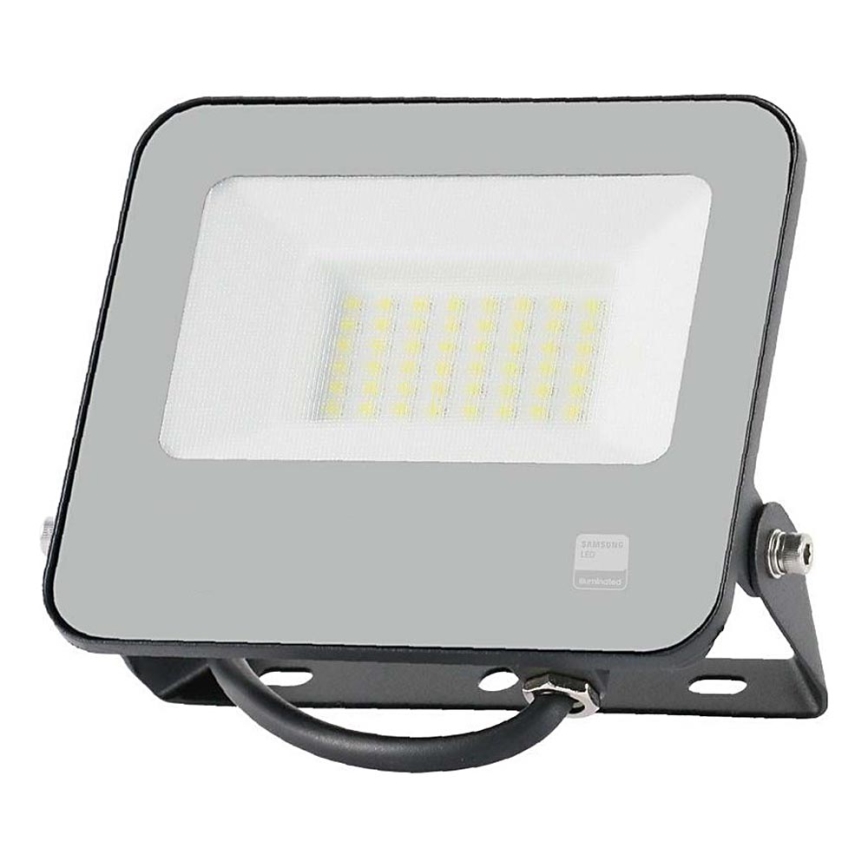 Holofote LED SAMSUNG CHIP LED/30W/230V 4000K IP65 preto