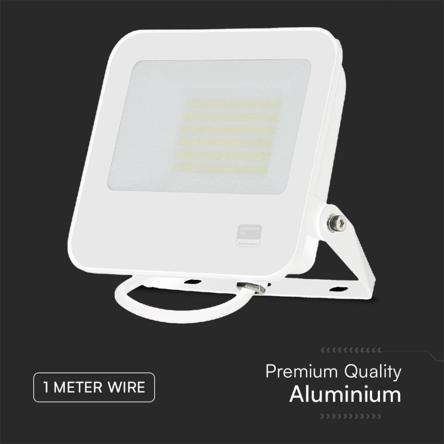 Holofote LED SAMSUNG CHIP LED/50W/230V 4000K IP65 branco