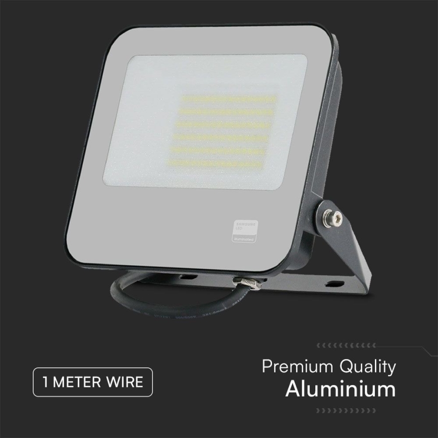 Holofote LED SAMSUNG CHIP LED/50W/230V 4000K IP65 preto
