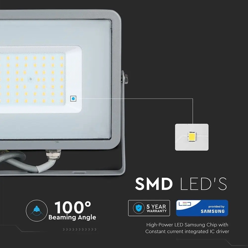 Holofote LED SAMSUNG CHIP LED/50W/230V 6400K IP65