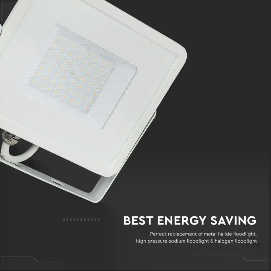 Holofote LED SAMSUNG CHIP LED/50W/230V 6500K IP65 branco